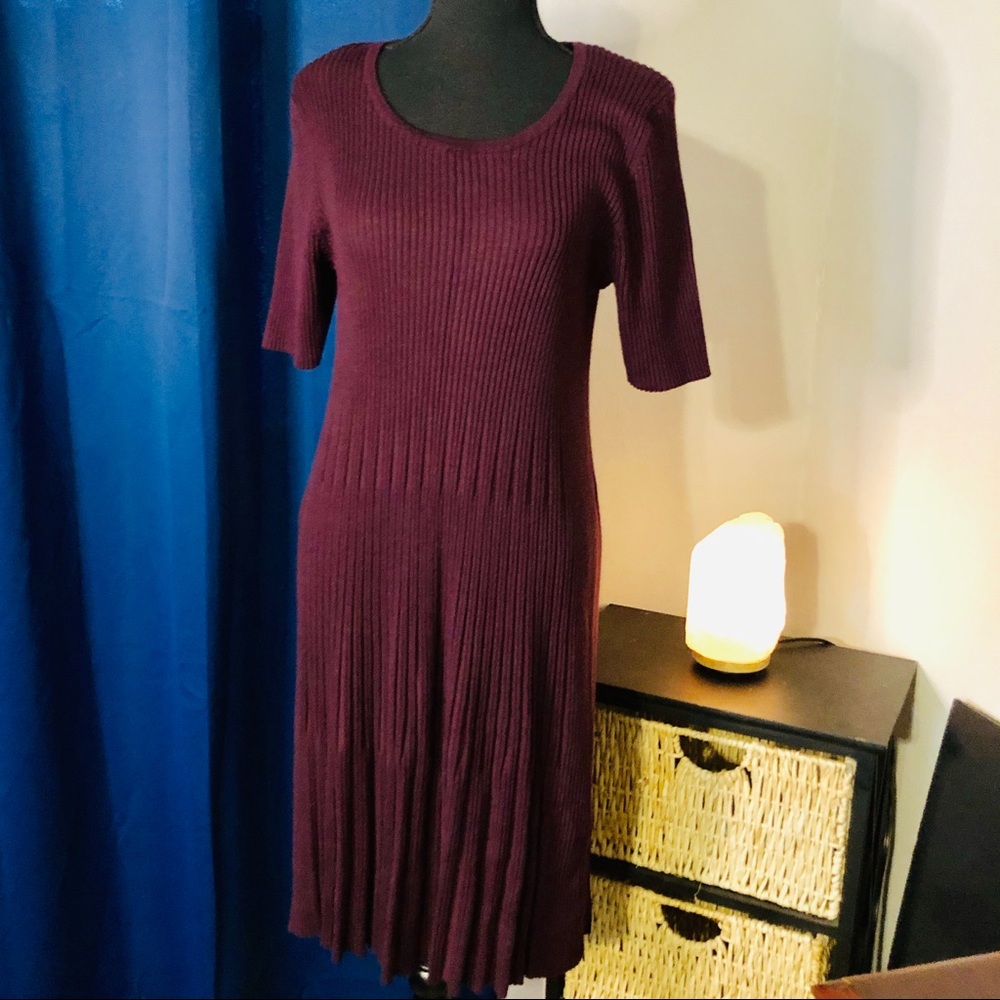 ROBBIE BEE Purple Sweater Dress Sz 1X